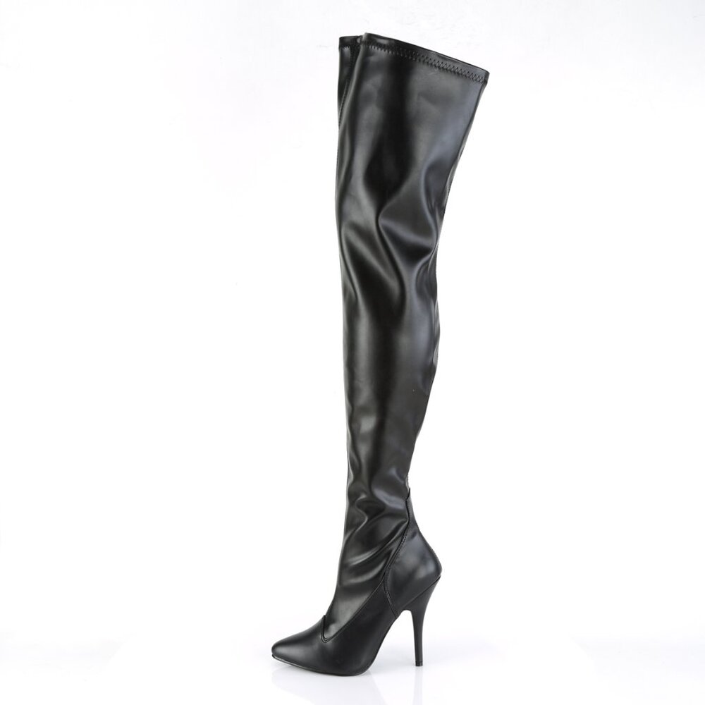 Pointed Toe Thigh High Heel Boots